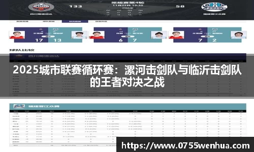 2025城市联赛循环赛：漯河击剑队与临沂击剑队的王者对决之战
